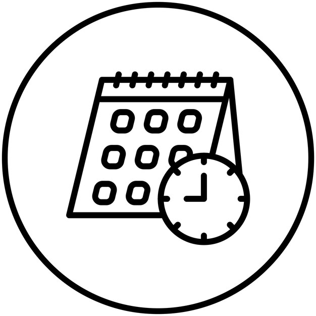 Schedule vector icon illustration of Work from Home iconset