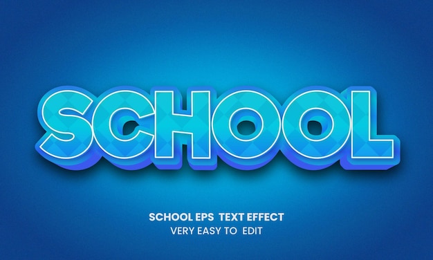 School 3d editable text effect