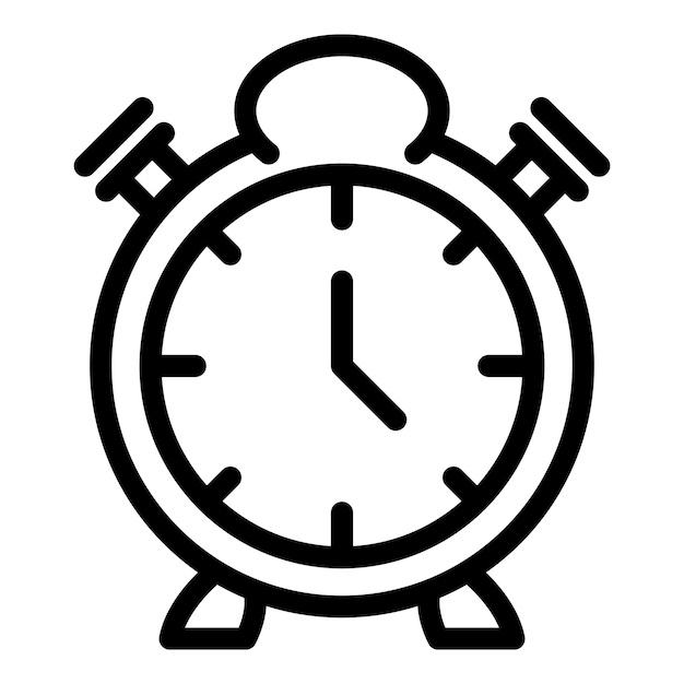 School alarm clock icon outline vector Chemistry teacher