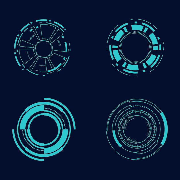 sci fi circle frame modern user interface element Technology futuristic