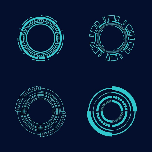 sci fi circle frame modern user interface element Technology futuristic