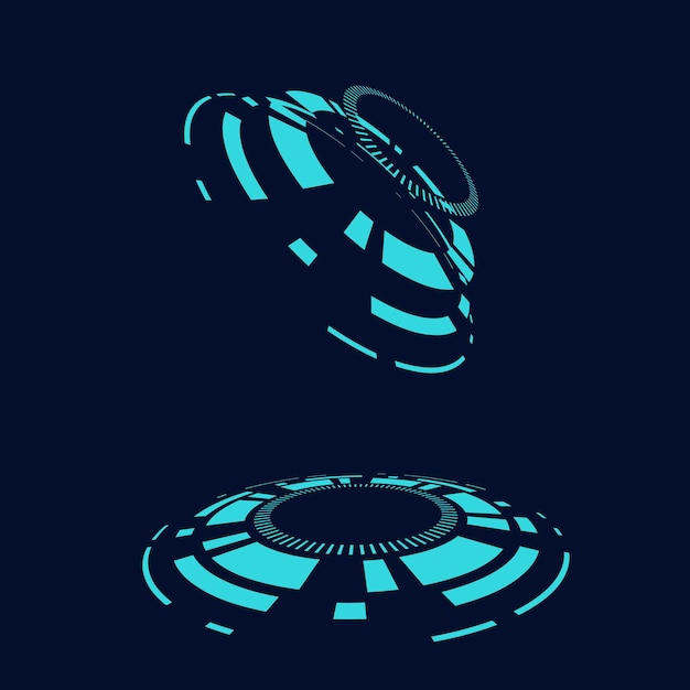 sci fi circle frame modern user interface element technology futuristic
