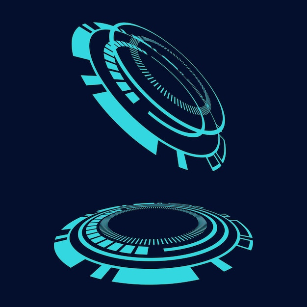 sci fi circle frame modern user interface element technology futuristic