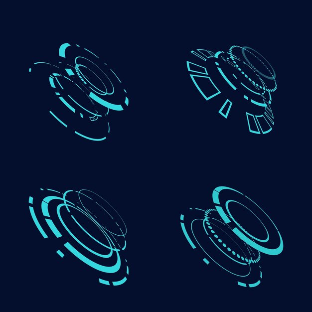 sci fi circle frame modern user interface element technology futuristic