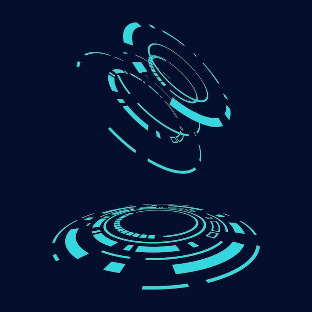 sci fi circle frame modern user interface element technology futuristic