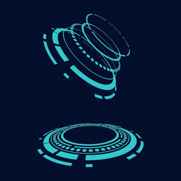 sci fi circle frame modern user interface element technology futuristic