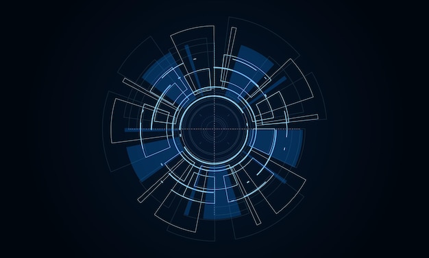 Sci fi futuristic user interface HUD Technology abstract background Vector illustration