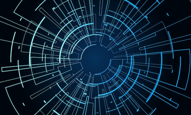 sci fi futuristic user interface hud technology abstract background vector illustration