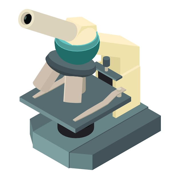 Science microscope icon Isometric of science microscope vector icon for web design isolated on white background