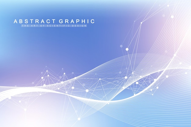 Scientific vector illustration genetic engineering and gene manipulation concept dna helix dna stran