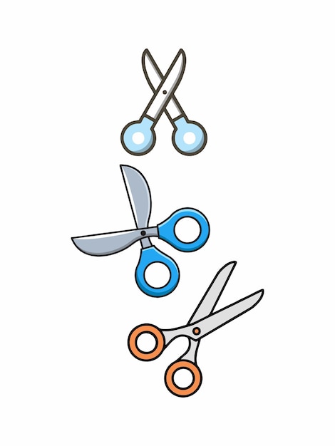 scissors collours vector icon