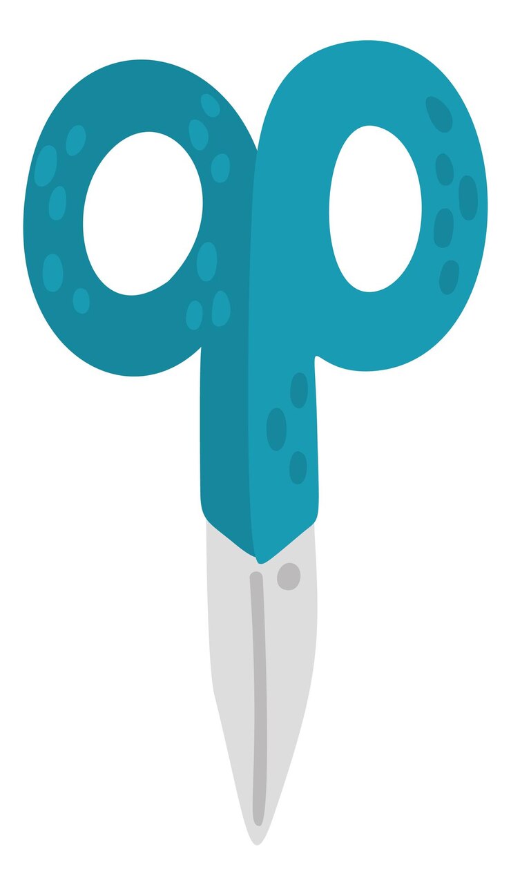 Vektör scissors cute icon small cutting blade manicure tool isolated on white background
