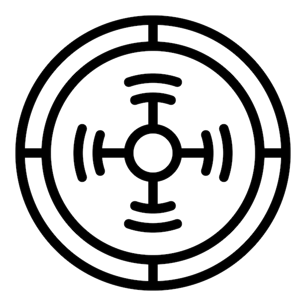 Scope icon Outline scope vector icon for web design isolated on white background