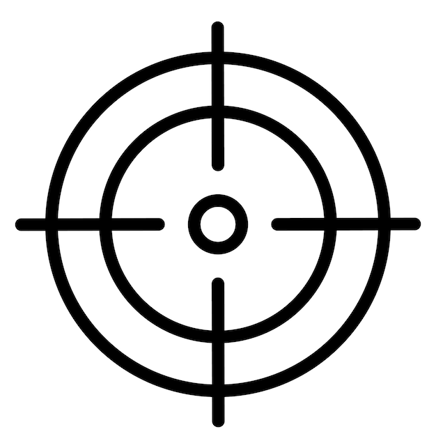 scope icon vector image can be used for archery