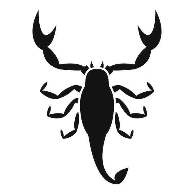scorpio warning icon simple illustration of scorpio warning vector icon for web design isolated on white background
