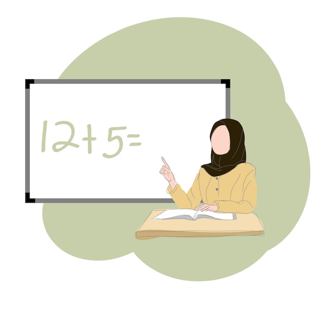 scout teacher flat vector style