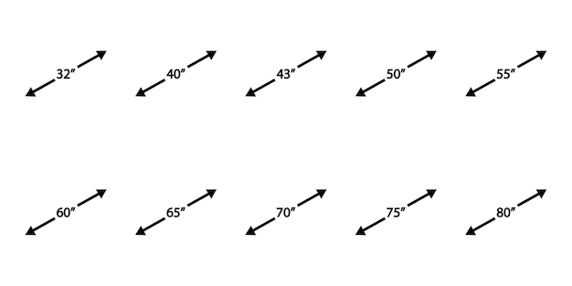 screen diagonal. size display and monitor. screen scale.