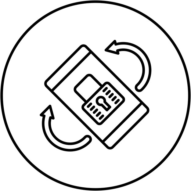 Screen Lock Rotation icon vector image Can be used for Mobile UI UX