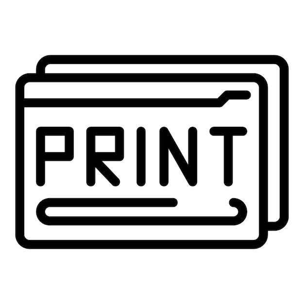 screen printing icon outline screen printing vector icon for web design isolated on white background