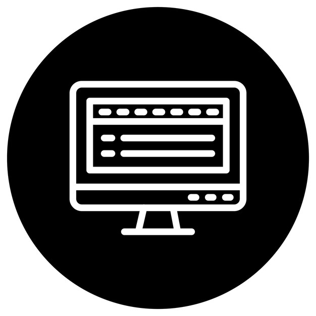 Screen Vector Icon Design Illustration