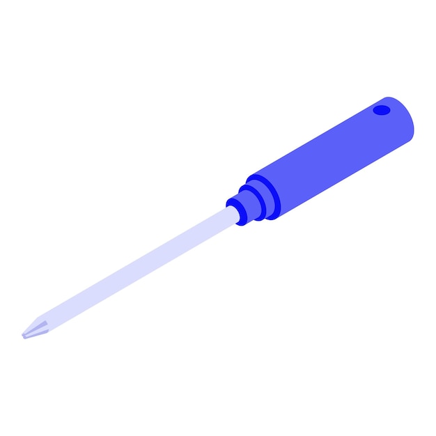 screwdriver icon isometric of screwdriver vector icon for web design isolated on white background