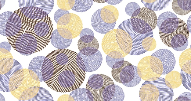 scribble circle shapes of lines seamless pattern graphic design