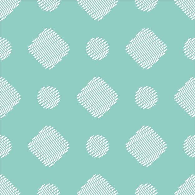 scribbled square and circle seamless pattern for textile and printing