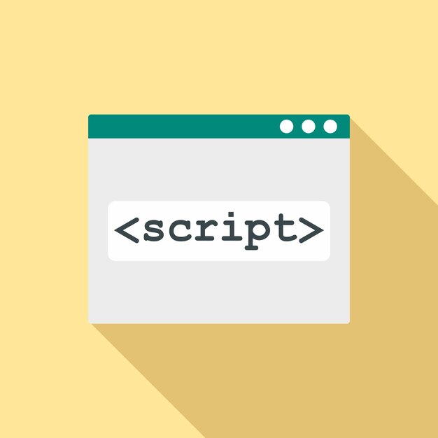 script window icon flat illustration of script window vector icon for web design