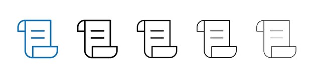 Scroll icon Outline vector logo for web ui
