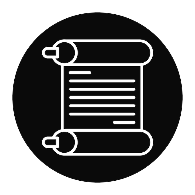 Scroll vector icon Can be used for Documents And Files iconset
