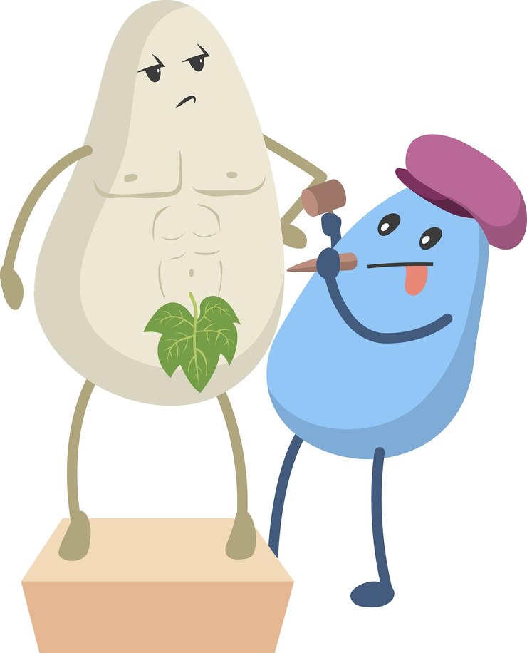 Vektör sculpting sculptor artist potato clipart vector