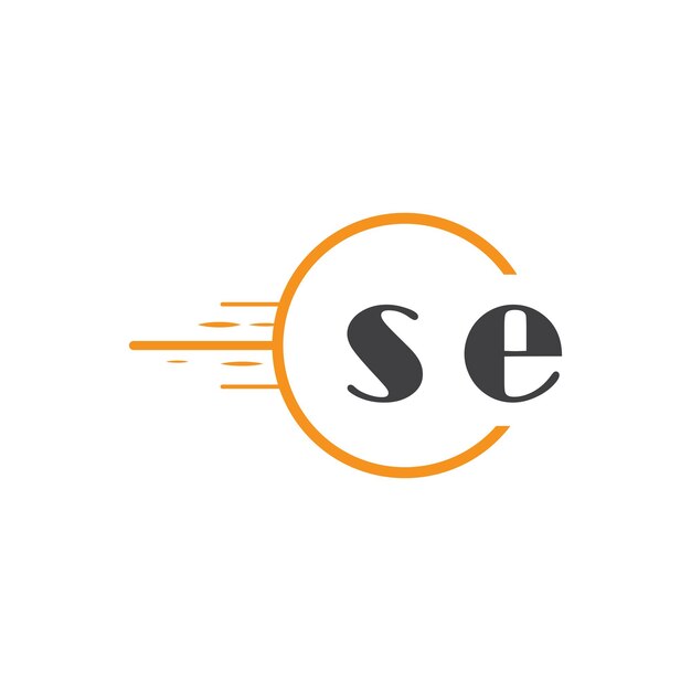 se initial monogram logo with circle style design