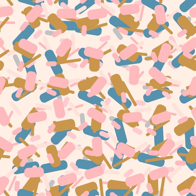 seamless abstract background with ovals, sticks. infinity dotted geometric pattern.