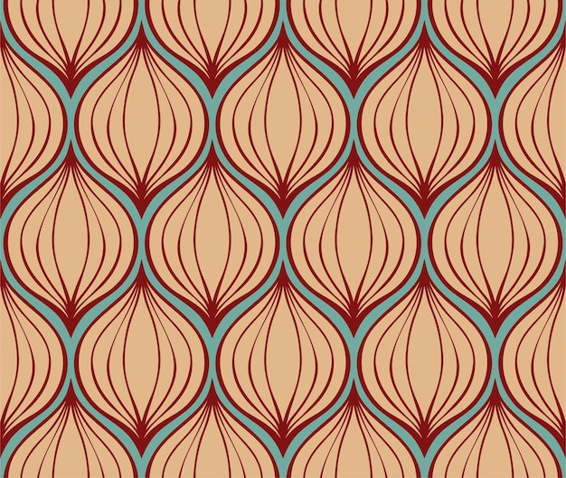 seamless abstract pattern retro stylized onions background