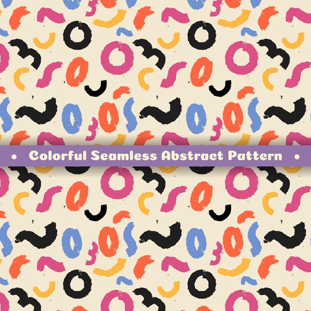 Seamless abstract pattern with vibrant colors