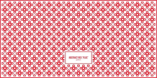 seamless abstract red plus shape pattern
