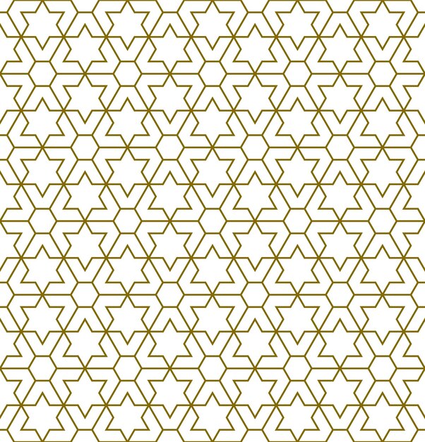 Seamless arabic geometric ornament in brown color