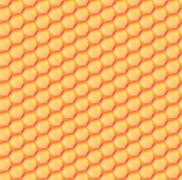 Seamless background of hexagonal honeycombs. Vector pattern