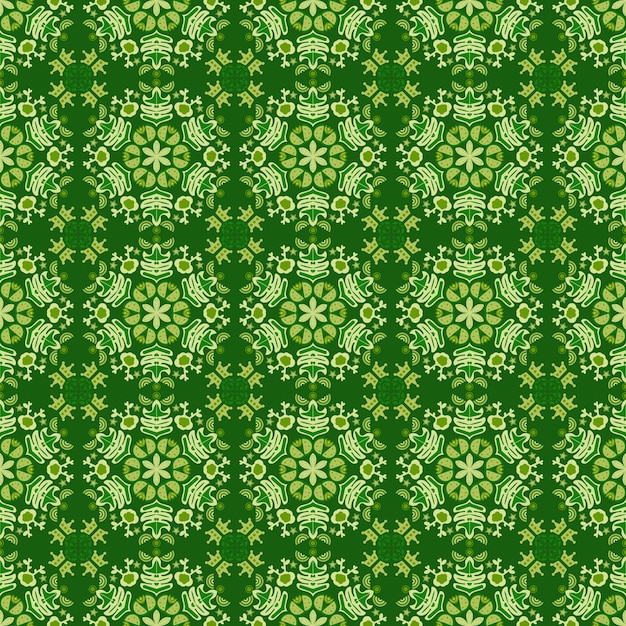 Seamless Background Retro Garden Nature Aboriginal Floral Damask Traditional Pattern Art