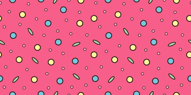 Seamless background with cake sprinkles Pink donut glaze sweet cake donut confetti texture