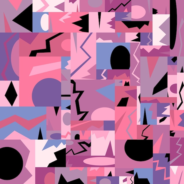seamless background with geometric pattern circles squares and rectangles