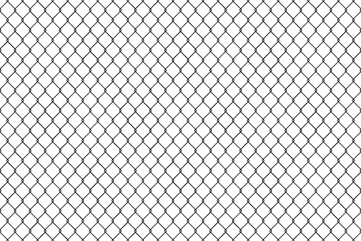 Vektor seamless chain link fence on white background