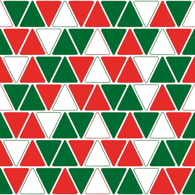 Seamless christmas pattern with Christmas triangle winter geometrical background