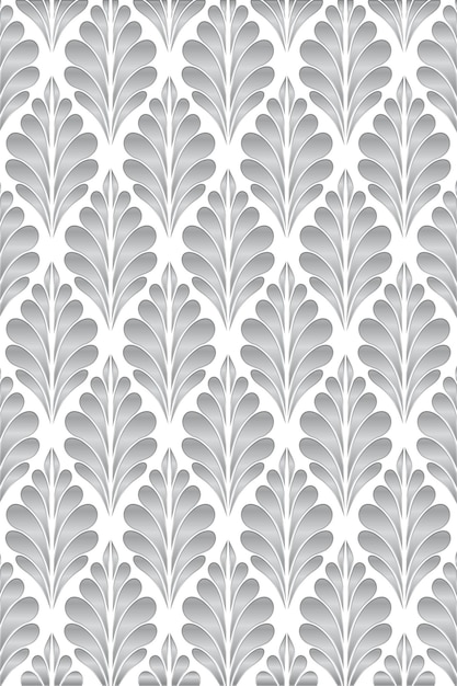 seamless classical floral pattern elegant silver vector design