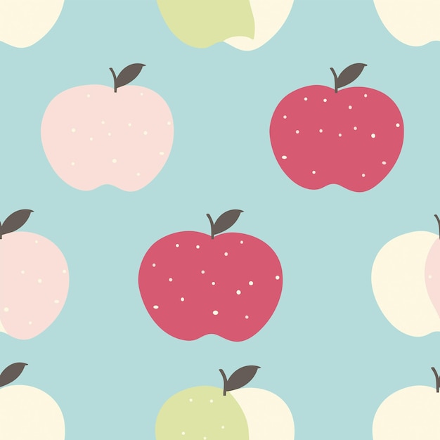 Seamless Colorful Apples Pattern