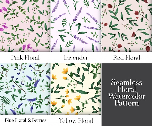 Seamless Floral Watercolor Pattern