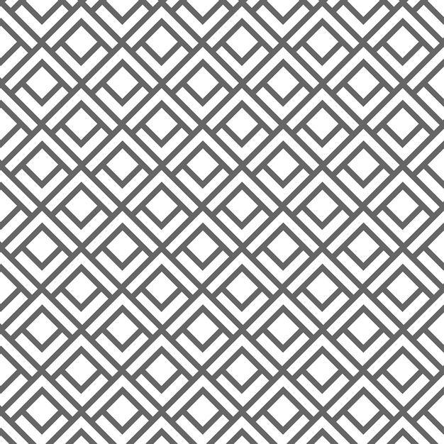 seamless geometric diamond black and white pattern vector background