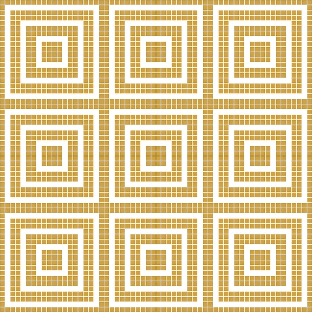 Seamless geometric golden pattern on a white background