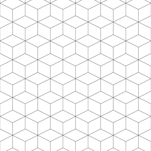 Seamless geometric pattern Cubic hexagon texture Rhombus mesh background