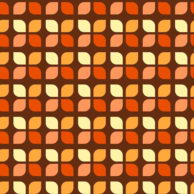 Seamless  geometric pattern in warm, bright colours.